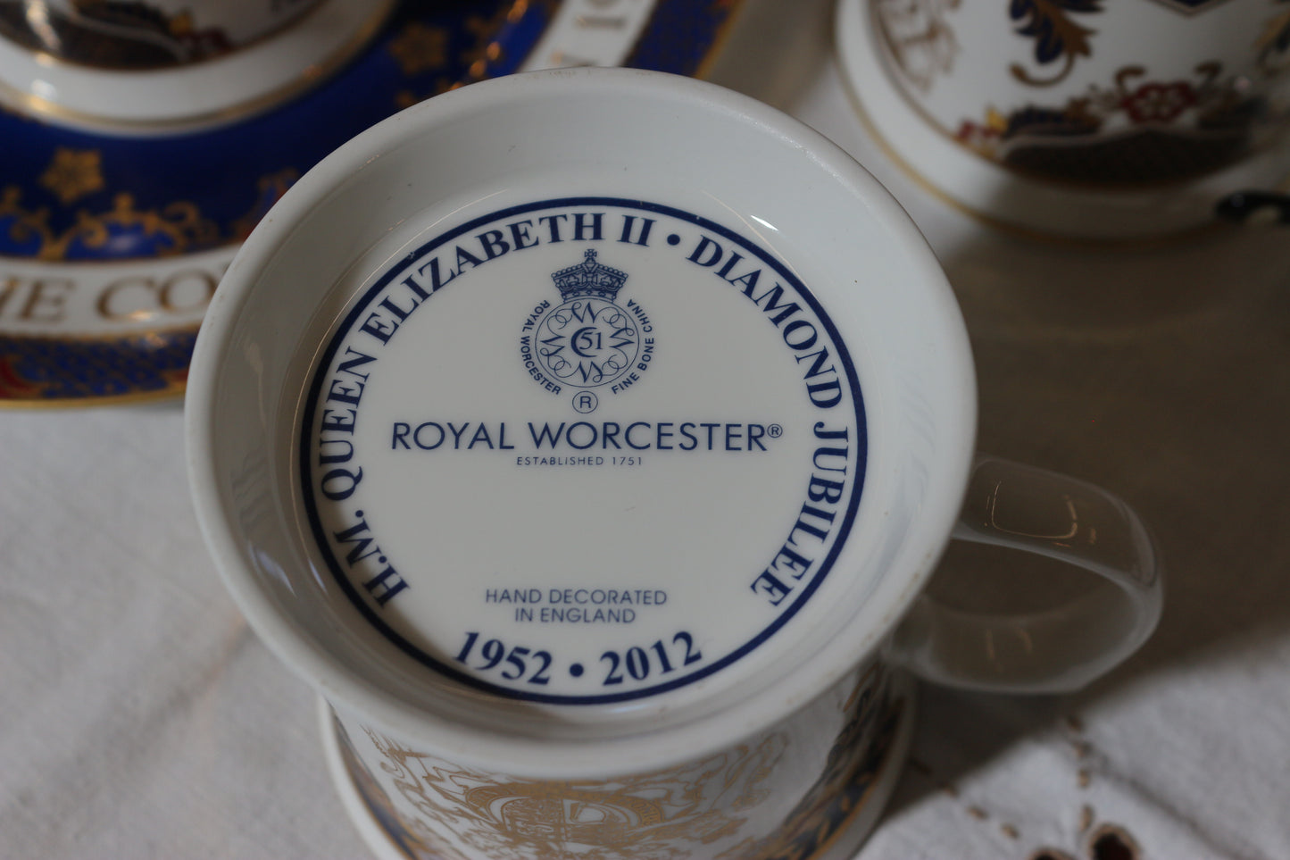 英國｜Royal Worcester英國女王60週年紀念馬克杯✤已蒙收藏