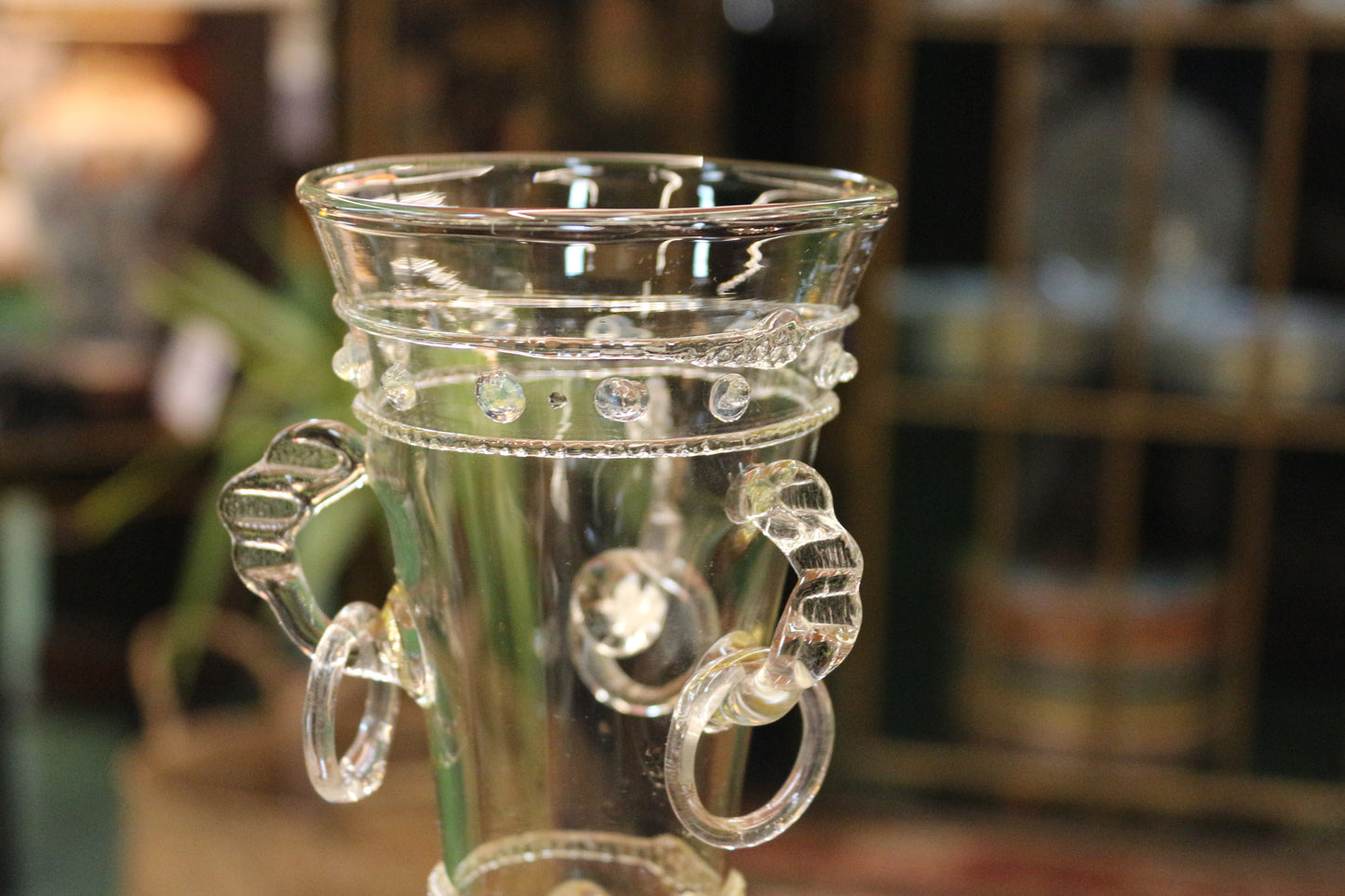 英國｜古董優雅手工玻璃花瓶 ✤已蒙收藏
