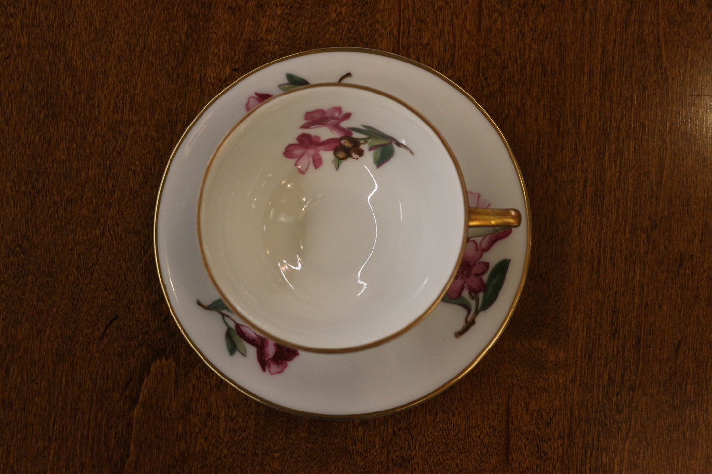 英國｜H&C Selb金邊花卉咖啡杯盤組✤已蒙收藏