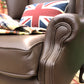 英國｜咖啡色真皮主人椅（一對） ✤已蒙收藏