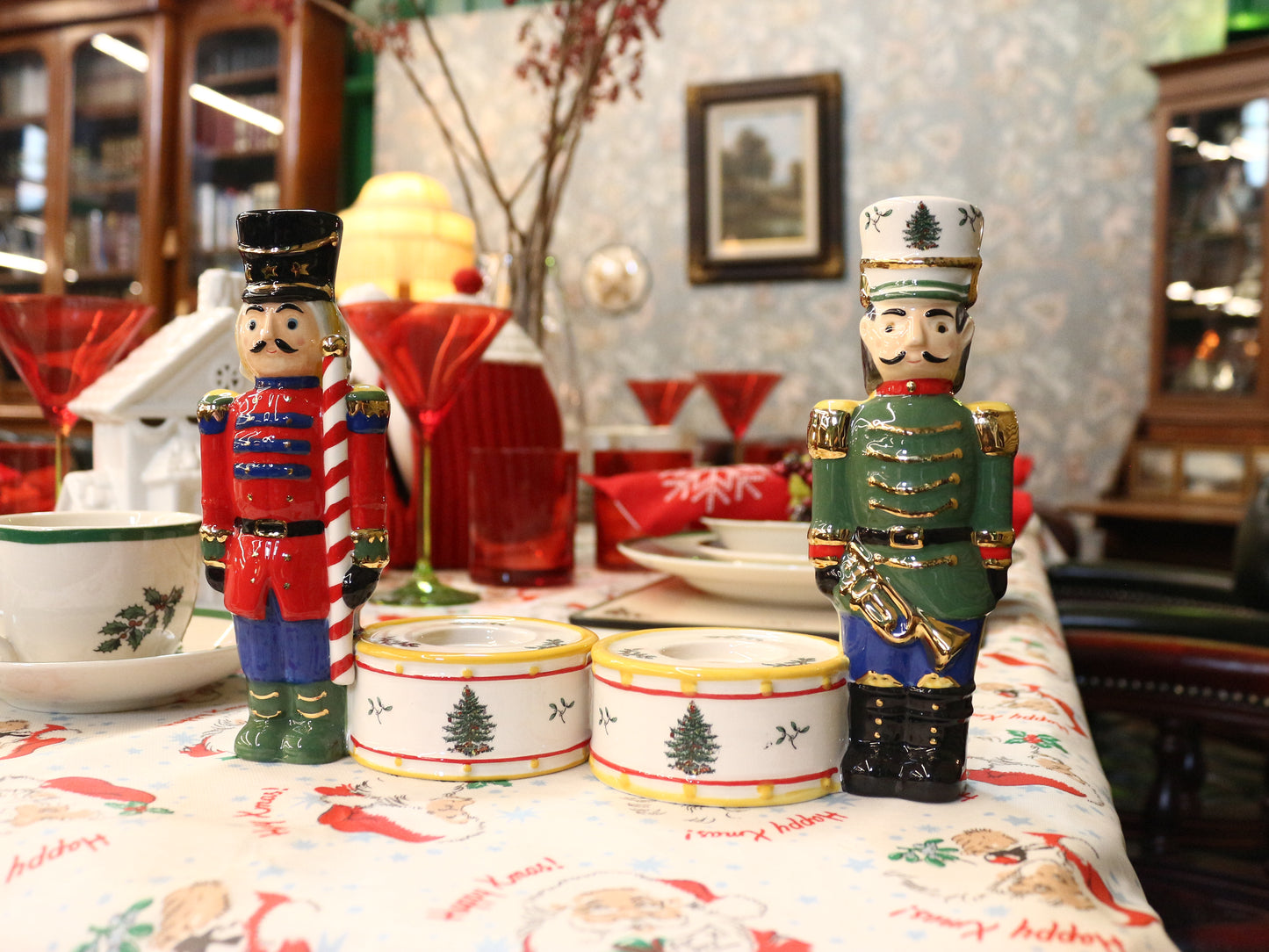 英國｜Spode聖誕樹系列＿英國士兵瓷燭台，兩色可選